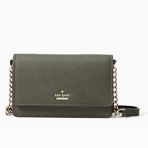 Kate Spade Olive Crossbody Bag with Gold Chain
